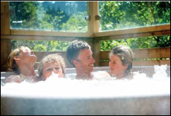 Relax with the Family in a Private Hot Tub