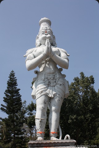 Lord Hanuman while returning from the Hill top