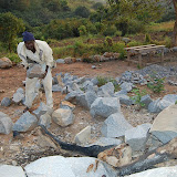 &ndash; The impossible job of breaking up millions of large boulders in and surrounding the property, in order to continue the building. Nov. 24-25, 2007.......© 2007 NHA photos