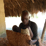  &ndash; Blind man working to make a door rug. December.......© 2007 NHA photos, Sierra Leone