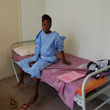  &ndash; Gladys with medication purchased by James. Gladys is waiting surgery in surgery gown, but on the day of this picture surgery did not happen. January 29, 2008James checking in on Gladys after surgery, Jan. 30, 2008......© 2008 NHA Photo