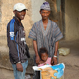  &ndash; James delivering supplies and bag of rice to the Robarrie Village, March 2008......© 2008 NHA photos