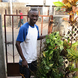  &ndash; James cleaning weeds from gutter 2007