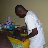  &ndash; Albert ironing Mama Vicki's slacks (V. Hicks, photographer)