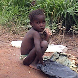  &ndash; Young girl preparing to wash her clothes in Kabala stream. (picture taken by James Mansaray)