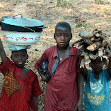  &ndash; Children gathering supplies to clear away site of school building in Kabala. Early 2007 (picture taken by James Mansaray)