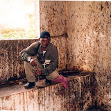  &ndash; James in prayer at Killing House, Kalihuan Sierra Leone