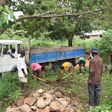  &ndash; Trucks in with building materials for school. © NHA, J Mansaray 2007construction of the Nazareth House Kabala School, Kabala Sierra Leone © 2007 NHA photos, J Mansaray