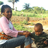  &ndash; Kadijah and Roo at school site:...© 2007 NHA photos, J Mansaray