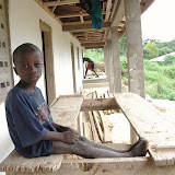  &ndash; A student waiting for the completion of NHA Kabala School. July 19, 2008...2008 Nazareth House Media Photos, July 2008