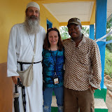  &ndash; Fr. Seraphim, Vicki and future Paramount Chief, Kabala...© 2008 September Nazareth House Apostolate Media, James B. Mansaray, photographer.