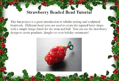 Strawberry Beaded Bead Tutorial Giveaway