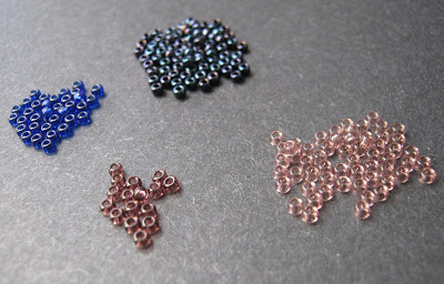 Dark Blue and Purple Seed Beads