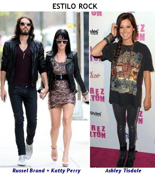 Celebridades na Moda Estilo Rock