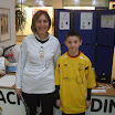 Alice Macleod and Ross Macdonald model the Home and Away strips.JPG