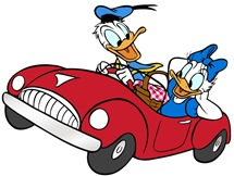 Donald Daisy Duck Driving Car