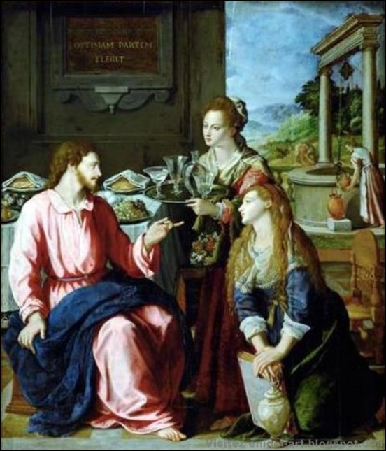 Alessandro Allori, Le Christ avec Marie et Marthe, 1605 Alessandro Allori, Le Christ avec Marie et Marthe, 1605