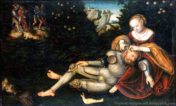 Lucas Cranach, Samson et Dalila, 1537 Lucas Cranach, Samson et Dalila, 1537
