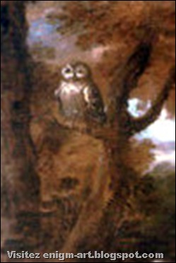 Felice Boselli, Détail du tableau Gibier avec chouette Felice Boselli, Détail du tableau Gibier avec chouette