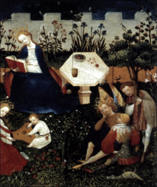 Maître Bohème, Marie dans le jardin du paradis, 1410 Maître Bohème, Marie dans le jardin du paradis, 1410