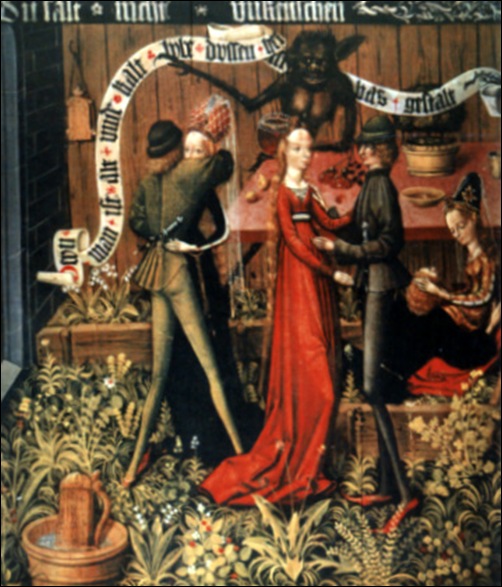 Maître de Danzica, Ne pas commettre d'actes impurs sixième commandement, 1490 Maître de Danzica, Ne pas commettre d'actes impurs sixième commandement, 1490