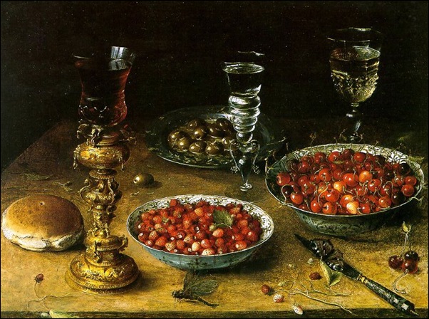 Beert, nature morte avec cerises et fraises