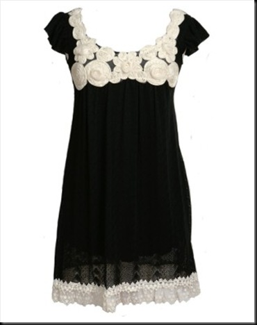 K1195 Black Camille Embroidered Lace Dress