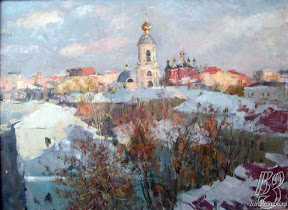Борисов Валентин Иванович Замоскворечье, холст, масло, 1989 г.