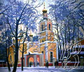 Крюковский Валерий Николаевич. Храм Николы в Кузнецах, холст, масло, 96х112 см.