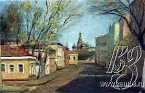 Самодранов Дмитрий Вячеславович. Улица Ордынка, холст, масло, 35х45 см., 1998 г.