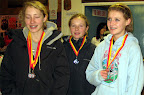 Lauren, Jocelyn and Christina - U15 Girls Team Silver, Bronze for Lauren