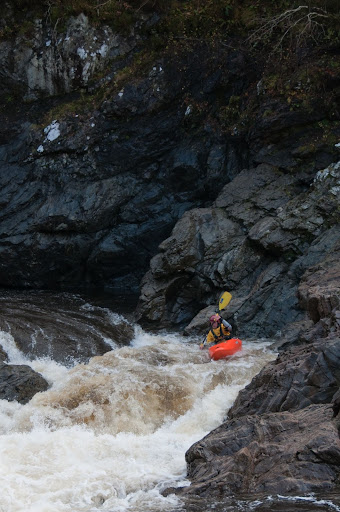 Hitting my line on the Spean Gorge