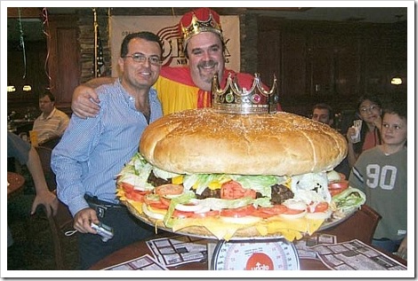 Worlds biggest hamburger.