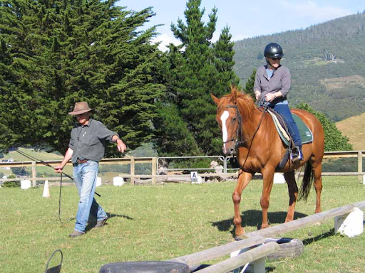 Barney giving a lesson in the arena
