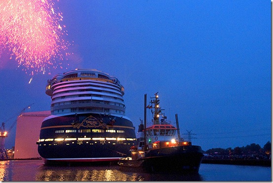 DISNEY DREAM CRUISE SHIP MAKES FIRST PUBLIC APPEARANCE IN SHIPYA