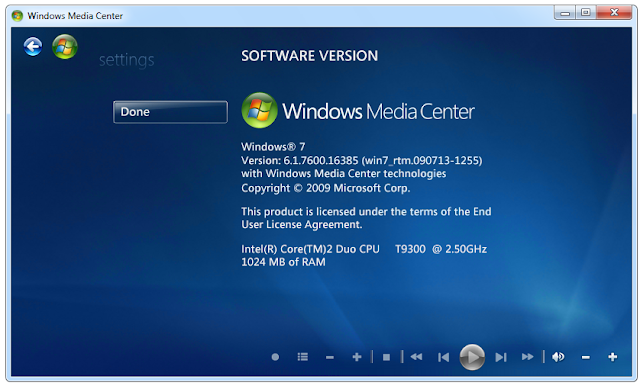 New Windows Media Center