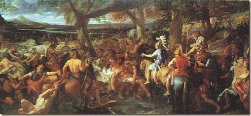 Charles Le Brun (1619-1690)-'Alexander and Porus (Puru) during the battle of Hydaspes (326 BC)'-1673
