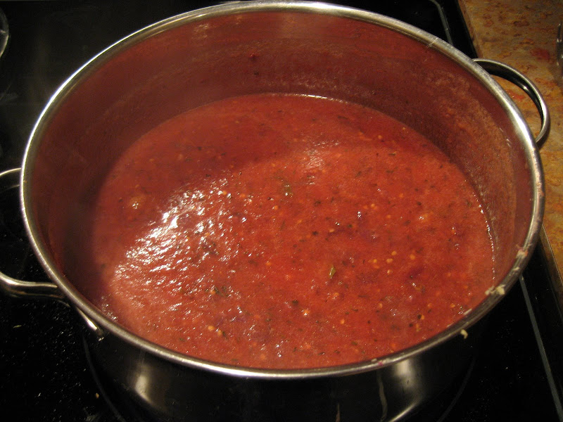 Simmering and thickening