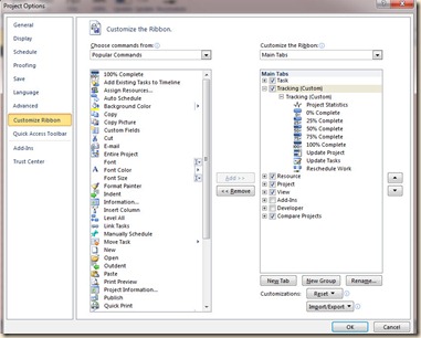 Customize Ribbon to Create Tracking Tab and Group Customize Ribbon to Create Tracking Tab and Group