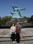 Cassady and Virginia, Peace Statue, Nagasaki