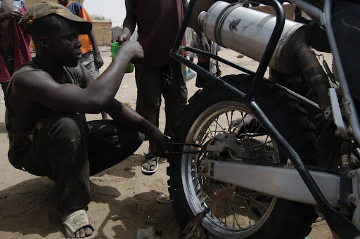 Spokes being welded