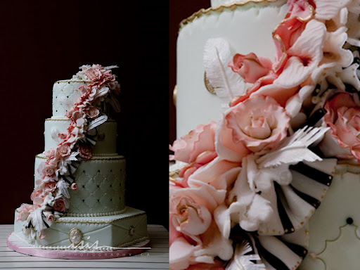 Here's a few of my favorite ruffle wedding cakes