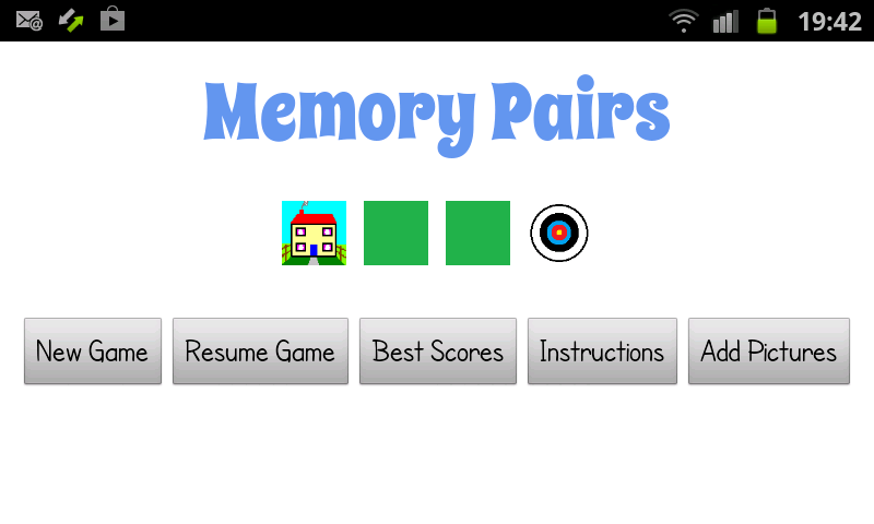 Android application Memory Pairs screenshort