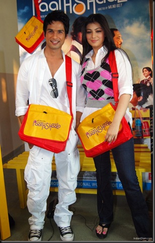 Shahid Kapoor and Ayesha Takia at the Promotion of the Movie “Paathshala