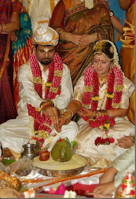 4rambha indran wedding stills