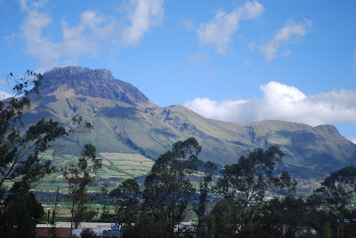 The view from our window in Cotacachi, Ecuador