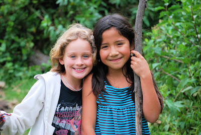 Gigi and new friend in Cotacachi, Ecuador