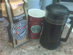 Dunkin donuts + frenchpress =mmmmmm