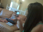 Tracey taking a picture of her nephew