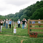 William Gleaves Cemetery - Whitney Leigh Philpott plays with the gate.